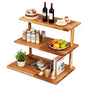 Countertop Coffee Station Organizer, 3 Tier Wooden Shelf for Coffee Bar Accessories, Condiment Storage Caddy for Kitchen, Display Rack for Cupcake Tea Cups Kitchen Office.