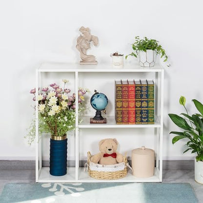 HDANI Console Table, Narrow Entryway Table, 3 Tier Metal Hallway Table, 9.8''Dx31.5''Wx29.7''H(White) - color: White, size: 9.8"D×31.5"W×29.7"H