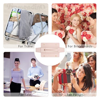 Framendino, 6 Pack Velvet Necklace Case Traval Jewelry Bag Organizer Pouch Holder Box for Women Storage Bridesmaid Wedding Christmas Pink - color: Pink