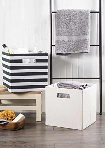 DII Collapsible Polyester Storage Cube, Solid, Lightweight and Durable, Small Square, 11x11x11, Off-White - color: Off White, size: Small Square, 11x11x11"