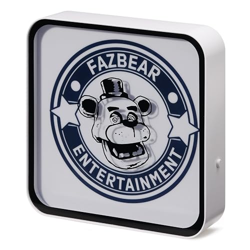 Numskull Official Five Nights at Freddy's Desk Lamp Wall Light for Bedroom, Office, Home, Study, Work - Perspex Material - Official FNAF Merchandise - color: FNAF
