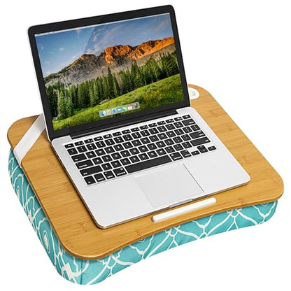 LAPGEAR Designer Lap Desk – Aqua Trellis, Fits 15.6” Laptops - color: Aqua Trellis, size: Single Lap Desk