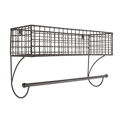 DII Rustic Farmhouse Bathroom Décor, Metal Storage, Large Towel Bar, Gray - color: Gray, size: Large Towel Bar