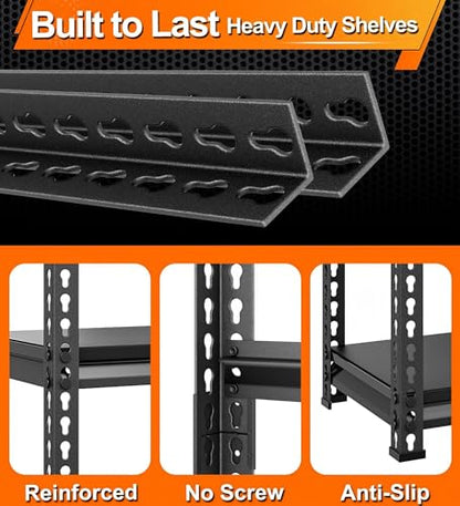Utility Storage Garage Shelving - 48'' Wide 1500 Lbs Heavy Duty 3 Tier Metal Shelves Adjustable - Freestanding Rack Units for Basement Kitchen Pantry - White 48" W x 18" D x 39" H - size: 48"Wx18"D-3T-WT