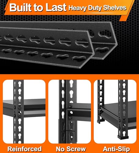 Utility Storage Garage Shelving - 40'' Wide 1350 Lbs Heavy Duty 3 Tier Metal Shelves Adjustable - Freestanding Rack Units for Basement Kitchen Pantry - White 40" W x 18" D x 36" H - size: 40"Wx18"D-3T-WT