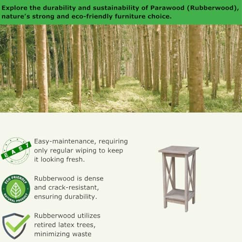 International Concepts 24" X-Sided Plant stand, Gray - color: Gray, size: 12 inch W x 12 inch D x 24 inch H