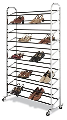 Whitmor 10 Tier Shoe Tower, 50 Pair, Chrome - color: 10 Tier,chrome