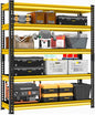 Utility Storage Garage Shelving - 48'' Wide 3000 Lbs Heavy Duty 5 Tier Metal Shelves Adjustable - Freestanding Rack Units for Basement Kitchen Pantry - Yellow 48" W x 18" D x 78" H - size: 48"Wx18"D-5T-YL