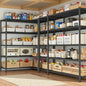 Romorgniz Storage Shelves, 1200 Load Heavy-Duty & L-Shaped, for Kitchen | 5 Tier shelf 52.36" W,Waterproof & rust-resistant,flexible L/H shaped,Tool-free Assembly, Adjustable shelves,Pantry shelf - size: 13.78"D x 52.36"W x 70.8"H