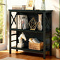 MNEETRUNG Small Bookshelf,3 Tier Industrial Bookcase with Metal Frame and Backboard,Low Black Book Shelf,Book case for Small Spaces,Living Room,Bedroom and Home Office - color: Black, size: 3-Tier (29.5"W x 11.8"D x 29.2"H)