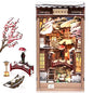 CUTEBEE Book Nook Kit - DIY Miniature House Dollhouse for Adults | Japanese Kyoto Winter Street Scene, Bookshelf Decor 3D Wooden Puzzle Model Kit, Diorama Bookish Gifts (Kyoto Snow Scene)