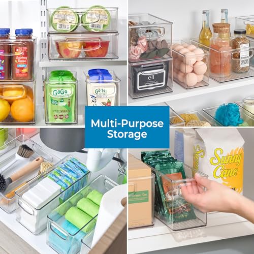 iDesign Clear Plastic Stackable Storage Bin Organizer | Slim, Tall, Narrow, For Kitchen or Pantry - style: Pack of 1
