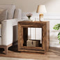 Tribesigns Rustic Brown End Table, 24" Side Table with Storage Shelf, Farmhouse Style Nightstand Bedside Table for Small Spaces, Bedroom, Living Room, Entryway, Easy Assembly (1, Brown) - color: Brown