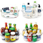 4 Pack Lazy Susan 11.5" Inch Turntable Organizer Organization Storage Container Bins Spice Rack Cabinet Rotating Condiment for Pantry Countertop Kitchen Vanity Bathroom Jewelry Holder Clear - size: 11.5 inch