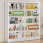 70.9" H Metal Bookshelf, Adjustable Bookcase, 5-Tier Heavy Duty Bookshelf with Bookend, Tall Bookshelves, Bookcase Shelf for Living Room, Office, Library,Classroom (White-72.8W) - color: White, size: 72.8" Wide