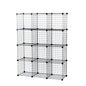 UNICOO® 14x14 Inch Multi Use DIY Bookcase & Shelf | Closet Organizers and Storage Cabinet - 12 Cube Wire Grid Organizer, Wardrobe Closet Organizer, Storage Shelves for Bedroom (12-Black Wire) - size: 12 Cube
