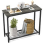 Ecoprsio Console Table Sofa Table with Mesh Shelves, 2 Tier Entryway Table Foyer Table for Entryway, Front Hall, Hallway, Sofa, Couch, Living Room, Coffee Bar, Kitchen, Grey, 32 Inch - color: Grey, style: 2-Tier