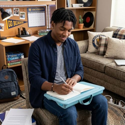 LAPGEAR Compact Lap Desk – Sky Blue, Fits 14" Laptops - color: Sky Blue, size: 14″ Laptop (Compact)