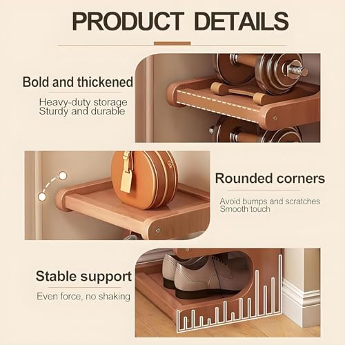 7-Tier Vertical Shoe Rack, Bamboo Free Standing Shoe Rack Shelf, Shoe Storage Stand, Entryway Shoe Tower, Vertical Shoe Organizer for Narrow Closet, Entryway, Hallway - color: Brown