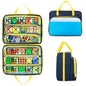 CURMIO Speed Cube Carrying Case, Portable Storage Bag Compatible with 34pcs Puzzle Cube for Home & Travel Use, Navy-White(Bag Only) - color: Navy White