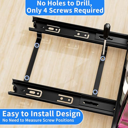BOIVSHI Pull Out Spice Rack, Heavy Duty Spice Rack Organizer, 1 Tier Spice Organization for Cabinet, Vertical Spice Rack for Kitchen, Cabinet, Pantry (8.4''Wx10.5''Dx2.8''H, Metal Black) - size: 8.4''Wx10.5''Dx2.8''H,1 Tier