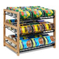 DGWJSU Can Organizer for Pantry 3-Tier, Can Storage Organizer Pantry, Soda Can Organizer, Holds up to 36 Cans Holders for Pantry, Cabinet, Countertop, Carbonized Brown - size: 3 Tiers