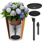 Adjustable Pure Iron Planter Inserts, 7-25” Plant Risers for Inside Pots, Planter Fillers for Large Pots, Indoor & Outdoor Insert with 8-10” Top & 6-10” Base (10 wide top. 10wide base) - size: 10 wide top. 8wide base
