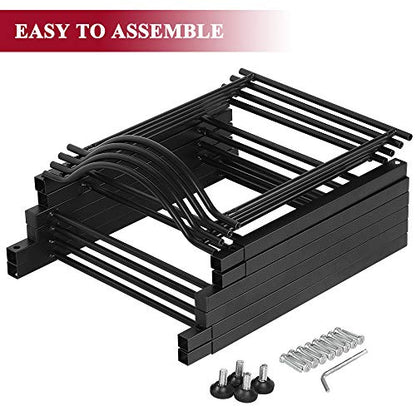 OYEAL 4-Tier Water Bottle Holder Cooler Jug Rack Organizer, 5 Gallon Water Bottle Storage Rack Detachable Water Dispenser Stand Stainless Steel Water Jug Stand for Kitchen Drawing Room, Black - color: 4-Tier Black