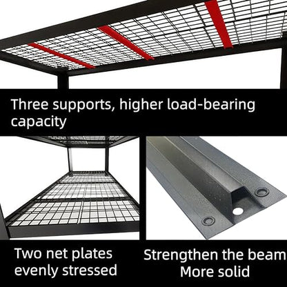 71" Wide Garage Shelving Unit, 71" W x 24" D x 71" H, Heavy Duty Garage Storage Shelves, 8000 LBS Capacity, Industrial Adjustable Shelves for Basement Warehouse - size: 4T 71" W x 24" D x 71" H