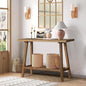 HOKYHOKY Reclaimed Solid Wood Console Table, 43.3" Farmhouse Entryway Table, Narrow Couch Tables Behind Sofa, 2 Tiers Accent Tables for Hallway, Entrance, Foyer, Living Room - size: 43.3"