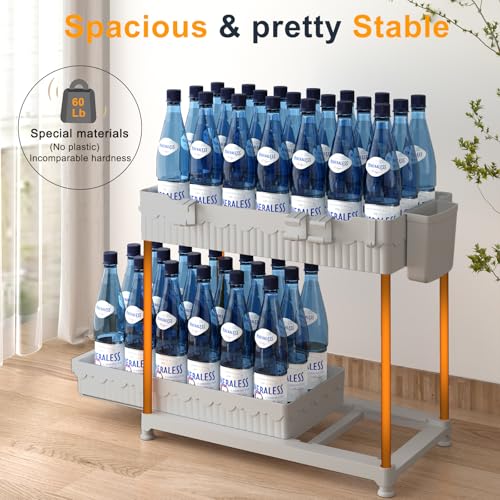 Sevenblue 3 Pack Under Sink Organizers, 2-Tier Multi-Use Kitchen and Bathroom Organizers and Storage with Sliding Drawers, Bathroom Cabinet Organizer (Gray, 14.8 Inch) | Multi-use kitchen & bathroom storage, 14.8 inch gray cabinet organizer, space-saving