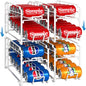 Simple Houseware Soda Can Organizer Stackable Rack Dispenser for Pantry/Refrigerator, White, 4 Pack - color: White