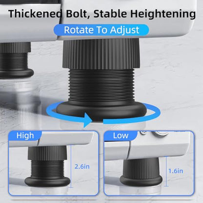 Microwave Risers - Adjustable Height (1.6in-2.6in) Microwave Oven Feet, 4-Pack Non-Slip Microwave Cooling Stand for Small Appliances (Microwave, Air Fryer) & Furniture (Sofa, Table) Black - color: Black