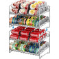 Simple Houseware 2 Tier Stackable Can Rack, Silver, 2 Pack - color: Silver