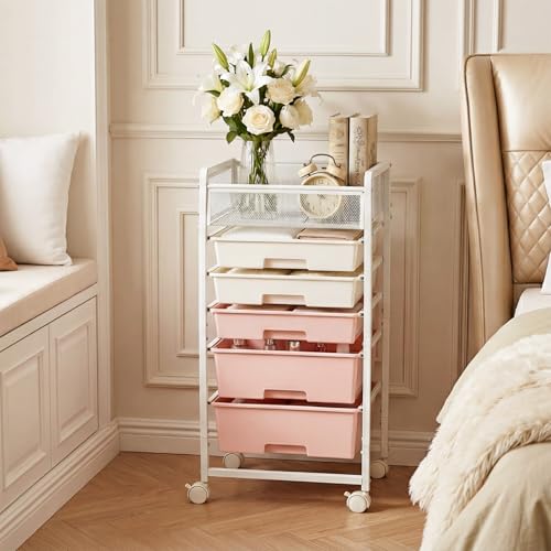2 Pack Rolling Craft Cart with 5 Drawers, Art Craft Organizers and Storage with Lockable Wheels, Rolling Utility Cart for Organizing Arts and Crafts,Yarn,Toy, School Supplies, Nail Product - size: 5-Drawers(2 Pack)