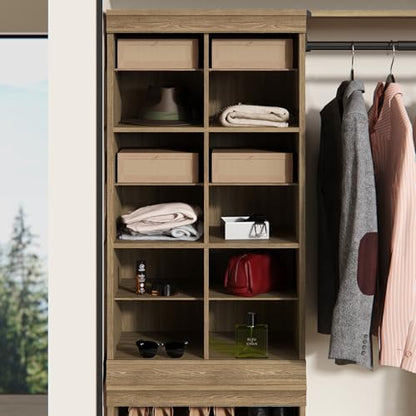 ClosetMaid Modular Storage 12-Shelf Unit with Dividers, Sand - color: Sand