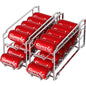 Simple Houseware Stackable Front Loading Beverage Can Dispenser Rack, Chrome - 2 Pack - color: Chrome, size: Standard