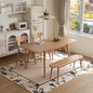 47’’-63’’ 100% Oak Extendable Dining Table Chairs and Bench Set, Solid Wood Folding Kitchen Table, Mid Century Modern Dinner Table for Kitchen, Living Room, Natural (47''-63''+2Chairs+47''Bench) - color: Natural, size: 47''-63''+2 Chairs+47'' Bench