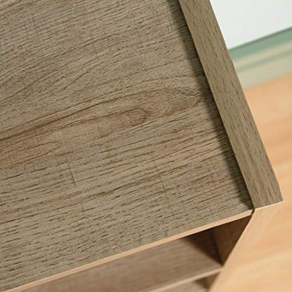 Sauder Beginnings 3-Shelf Bookcase, Bookshelf with Adjustable Storage Shelves, in Summer Oak - color: Summer Oak