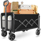 Wagons Carts Foldable, Collapsible Wagon with Wheels — Durable Folding Utility Pull Wagon Cart for Groceries, Picnic & Pets, Park Trips & Small Hauls, 280 lbs Heavy Duty Capacity,Graphite Black - color: Lavender