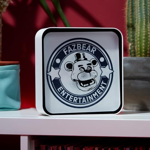 Numskull Official Five Nights at Freddy's Desk Lamp Wall Light for Bedroom, Office, Home, Study, Work - Perspex Material - Official FNAF Merchandise - color: FNAF