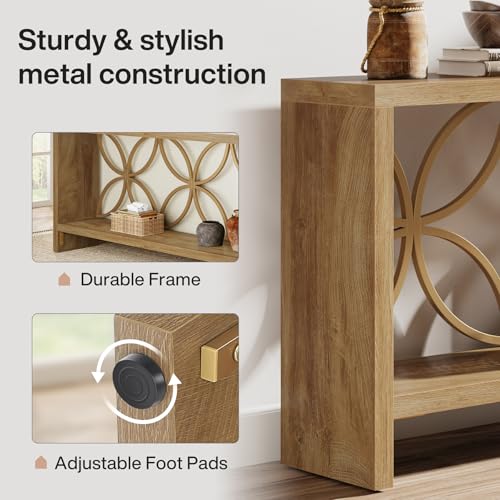 Tribesigns 70.9-Inch Narrow Sofa Table, FarmhouseLong Sofa Table Behind Couch, Entry Console Table with Storage for Entryway, Living Room, Foyer, Unique Design, Natural - color: Natural