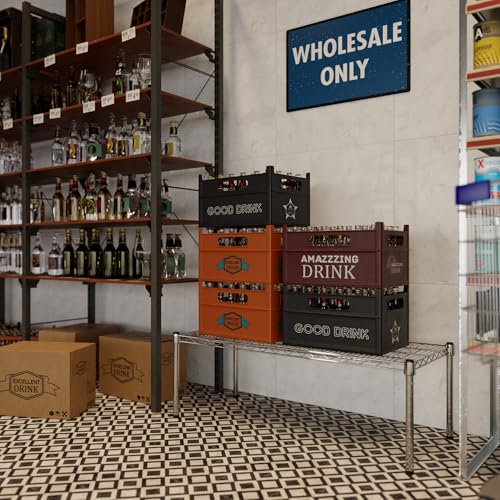 18" Deep x 42" Wide x 14" Height Wire Shelving Kit | 1-Tier | NSF Commercial Storage Rack Unit - size: 18" Deep x 42" Wide