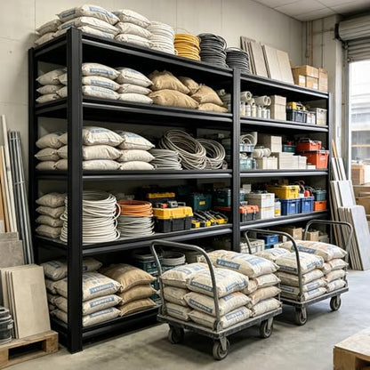 5 Tier Heavy Duty Garage Shelving Units, 5000 lbs Capacity Adjustable Metal Storage Shelves, 84" H x 55" W x 24.05" D Steel Utility Racks for Garage, Warehouse, Basement