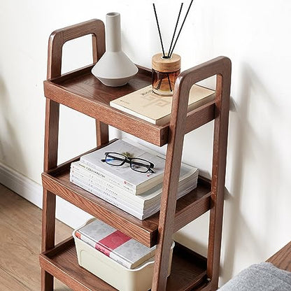 GDFStudio 3-Tier Wood Shoe Rack & Storage Bench,Versatile Organizer with Oak Frame & Timeless Design, Easy Assembly for Entryway,Living Room,Bedroom, Bathroom,Kitchen,Hallway,Walnut - color: Walnut