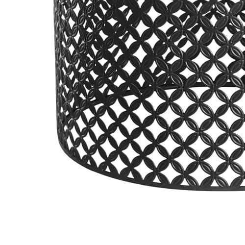 Outdoor Side Table, 3PCS Round Metal Frame Coffee End Tables, Modern Decorative Garden Stool, Multifunctional Nesting Side Table for Garden, Balcony, Cafe, Park, Pool Side (Black)