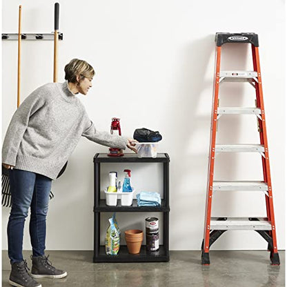 Gracious Living 33 Inch Heavy Duty 3-Shelf Light Duty Storage Shelf, Easy Assembly and Holds Up to 55 Pounds Per Shelf, Black - color: 3 Shelf - Black, size: 1 Pack