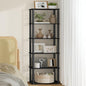 VASAGLE Superfast Toolless Assembly, 6-Tier Shelf for Living Room, Standing Shelf, Bookshelf, Bedroom, Kitchen, 9.4 x 15 x 68.3 Inches, Ebony Black and Ink Black ULLS136B01 - color: Ebony Black + Ink Black, size: 6 Tiers (15"W)