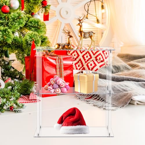 Jusalpha Rectangular 3 Tier Clear Acrylic with Metal Tabletop Display Stand for Desktop Shelf, Bathroom Vanity Cosmetic Makeup Organization Shelves, Home Decor Display Stand (Large 3 Tier) - size: Large 3 Tier