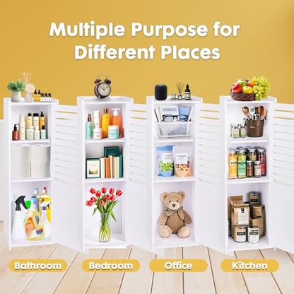 ShellKingdom Toilet Paper Holder Stand, Small and Slim Bathroom Storage Cabinet for Bathroom Small Spaces, 29.7 x 9.5 x 8.7 inch - size: 29.7 x 9.5 x 8.7 inch